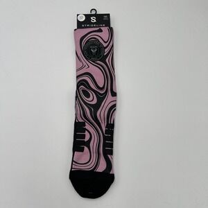 Strideline Inter Miami CF MLS Crew Socks Oil Slick Pink Black Mens M/L